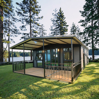 Maison mobile en acier de 20 pieds à haut rendement énergétique sur roues pour villa ou pod de glamping – Maisons conteneurs extensibles
