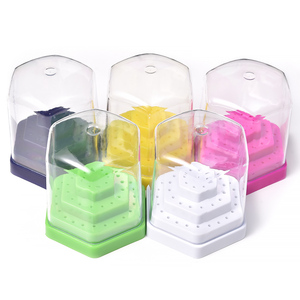 KADS 48-Hole <b>Nail</b> Drill Bit Storage Box Transparent Dustproof Organizer <b>Case</b> for Manicure Drill Bits Salon Home Use - Product Image 3