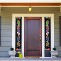Rideau de porte mexicain pour le Jour des Morts, 30*180cm, bannières festives pour la décoration de la maison