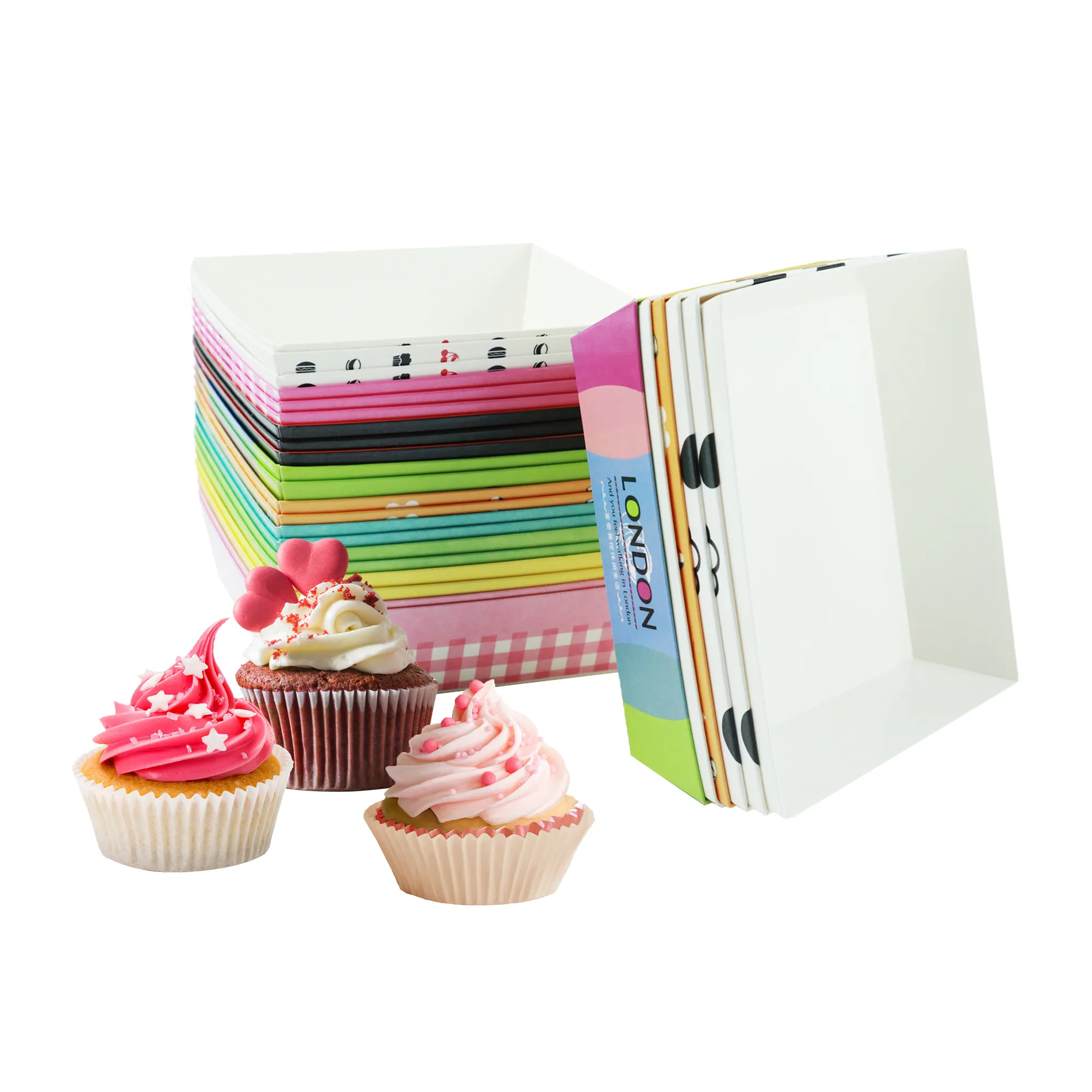 Tùy biến dễ dàng để bóc hộp bánh cưới dùng một lần Pastry đóng gói Kraft hộp giấy