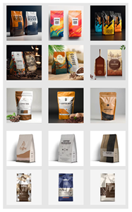 Tùy chỉnh logo-in nhôm Lá cà phê/bao bì thực phẩm: Túi nhựa Polyester đứng có khóa kéo - Product Image 2