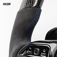Volant en fibre de carbone et daim noir pour Mercedes-Benz Classe C, Classe E, Classe S, GLC, GLE, GLS, W205, W213, W222, Plug & Play