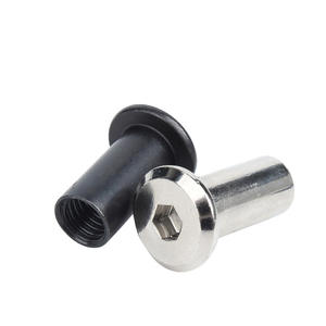 Écrou hexagonal à tête <span class=keywords><strong>plate</strong></span> à <span class=keywords><strong>bord</strong></span> inversé en acier au carbone nickelé, vis de serrage pour plaque de fixation, couleur noire, vente en gros - Product Image 5