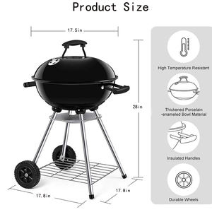Grilles de <span class=keywords><strong>barbecue</strong></span> au charbon de fer portables détachables de 17 pouces sans fumée - Product Image 4