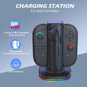 Support de charge magnétique sans fil RGB haute vitesse JYS pour Joy-Con avec support vertical de charge rapide en ABS+PCBA - Product Image 5