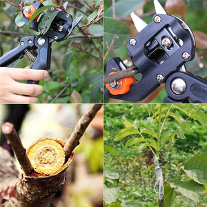 Kit d'outils de greffage de jardin pour arbres fruitiers 2-<span class=keywords><strong>en</strong></span>-1 <span class=keywords><strong>V</strong></span> Omega et U-Graft Sécateur de branches Sécateur de plantes d'élagage - Product Image 5
