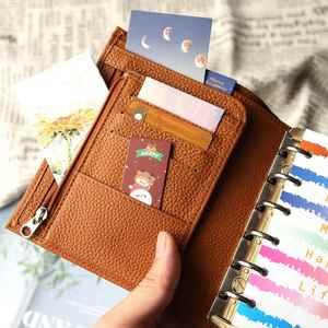 Hàng Mới Về 2022 Nhật Ký Du Lịch Máy Tính Xách Tay Kích Thước A7 Phong Cách <span class=keywords><strong>Pebbled</strong></span> Với Vòng 19MM - Product Image 3