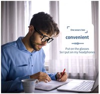 Gafas Inteligentes de Traducción de Audio con Bluetooth, Altavoces de Oído Abierto, Música y Llamadas Manos Libres, Gafas Tecnológicas Ligeras y Portátiles