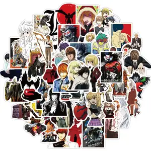 50Pcs giappone Anime Death Note etichetta adesiva per regalo bottiglie giocattolo tazza tavolo bagagli Laptop adesivi in vinile per cartoni animati