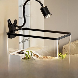 מיכל צב שקופה מקצועית עם מכסה פלסטיק מרובע קטן מדגי צב שולחן עבודה קטן מרפסת הבית או סלון - Product Image 3