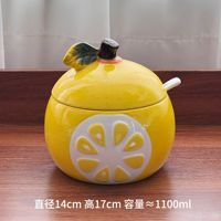 Bocaux en céramique de fruits simulés créatifs uniques grandes tailles moyennes et petites boîtes à thé au four fête décorative de stockage des aliments