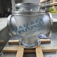 En stock Vanne à boisseau sphérique en acier inoxydable F316 PN16 DN50 à passage plein à brides RTJ antistatique anti-éclatement à commande par levier