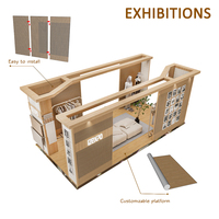 Stand d'exposition moderne personnalisé, stand d'exposition en bois écologique, stand modulaire 10x20 pour salon professionnel, pour salle d'exposition de luxe