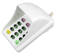 GHE 515 Keyboard Mini Ergonomis USB 2.0 Desktop Baru dengan Layar LCD, Anti Sadap Suara, Tahan Air, Tahan Tumpahan, Tombol Pin Numerik