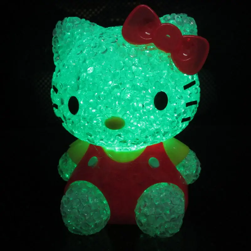 Kt Cat trendy brinquedos e jogos colorido luminoso plástico cristal noite luz presente para crianças e menina prazer brinquedos