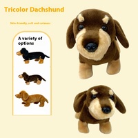 Vente en gros de jouets en peluche chien teckel dessin animé mignon poupée de chien d'action muppets apaisants pour enfants