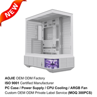Gabinete para PC Gamer ATX MATX ITX al por Mayor, Caja de Ordenador con Cristal Templado y Ventilador Blanco 2352