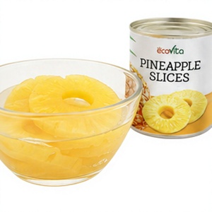Vietnam Manufacturer Supply Premium Quality Hot Sale <b>Pineapple</b> Slices in <b>Light</b> Syrup Packed in A10 Can - Product Image 1