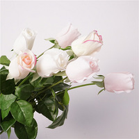 Rose artificielle en latex de haute qualité, toucher réel, 66 cm, pour décoration de mariage et de table à la maison