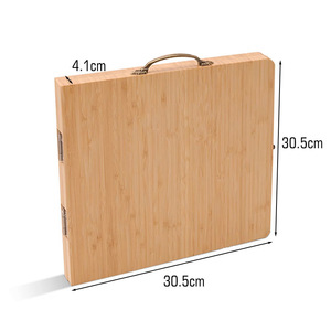 Bamboo Foldable <b>Cheese</b> Board <b>Set</b> With <b>Knives</b> Portable Serving Tray For Fruit Snacks And <b>Cheese</b> - Product Image 4
