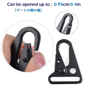 31.5mm dây đeo màu đen Clasp Sling Clip Keychain Snap móc <span class=keywords><strong>Carabiner</strong></span> Sling HK Clip mùa xuân cổng Snap olecranon móc - Product Image 4