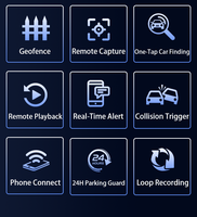 Kamera Dasbor Mobil 4G Remote DVR 2K+1080P Lensa Ganda GPS Beidou Posisi Ganda WiFi Pemantauan Parkir 256GB Kotak Hitam Mobil DVR Wifi