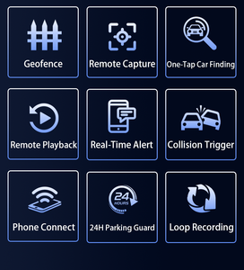 <span class=keywords><strong>Cam</strong></span>éra embarquée 4G avec télécommande, double objectif 2K+1080P, GPS Beidou double positionnement, surveillance de stationnement Wi-Fi, boîte noire de voiture 256 Go Wi-Fi - Product Image 6