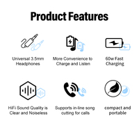 Wiederaufladbares Typ-C 2-in-1 Audio-Adapterkabel 3,5mm Klinke Aluminiumlegierung Verlustfreie Klangqualität DC-Ausgang HiFi-Musik Aufladung