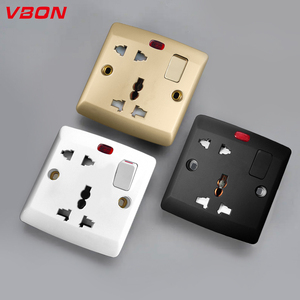 Vbqn Thiết bị chuyển mạch và ổ cắm 16A tường chuyển đổi ánh sáng với Neon ON-OFF 5 pin phổ Ổ cắm ổ cắm điện cho ngôi nhà - Product Image 5