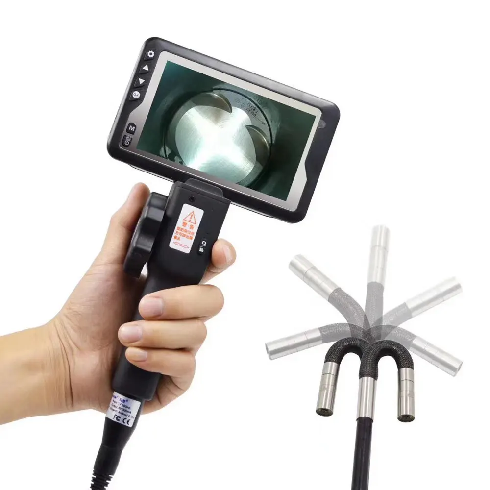 Articulating USB Endoscope for iPhone PC Visual Automotive Inspection Camera with 2-Ways &180 Degree Articulates Probe