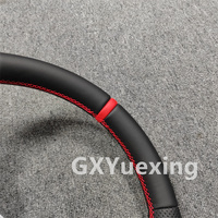 Squelette de volant de voiture en cuir rond de vente chaude adapté pour Toyota Hiilux Revo Fortuner Alphard 20 30 Camry LC300 LC200