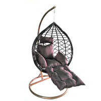 Haut de gamme et élégant meilleure qualité jardin extérieur et intérieur balançoire suspendu oeuf chaise avec repose-pieds