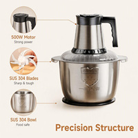 Machine à hacher multifonctionnelle pour la cuisine, hachoir à viande électrique de grande capacité 5l pour un usage domestique