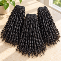 Lots de Cheveux Humains 100% Naturels 12A, Tissages Pixie Bouclés de Haute Qualité, 10-18 pouces, 100g, Promotion Vente en Gros de Tissages Pixie Bouclés