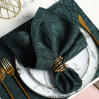 Nappe de table personnalisable en coton et lin brodée et crochetée, style européen, pour hôtels de luxe et événements, jetable