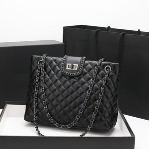 Sac fourre-tout en cuir grande capacité, nouveau modèle 2026, sac bandoulière polyvalent pour femme avec chaîne - Product Image 2