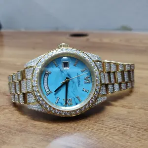 Reloj de lujo personalizado VVS Diamond Watch VVS Moissanite Hip Hop Reloj automático para hombres y mujeres - Product Image 3