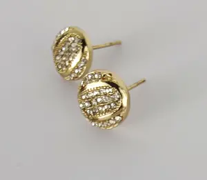 Classic Vintage Fashion Jewelry Manufacture 14K 18K Gold Vermeil Brass Plated Bold Hoop Earrings