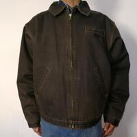 Manteau de travail matelassé en coton tissé pour hommes, en toile, coupe-vent, dure de canard, délavé, chore, 190T, taille serrée, vert