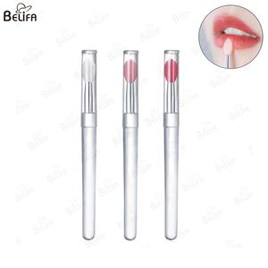 Nuevo con tapa de cubierta Mini cepillo sombra de ojos Color de labios Máscara de labios Aplicador de Arte de uñas Crystal Stick cepillo de brillo de labios de silicona transparente - Product Image 1