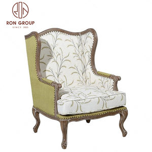 Sillón Individual de Madera con Respaldo Alto, Diseño Moderno, Estilo Antiguo, Muebles de Lujo, Tapizado en Tela y Cuero, <span class=keywords><strong>para</strong></span> Bodas, Precio Económico al por Mayor - Product Image 4