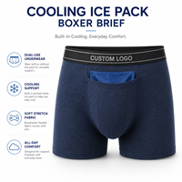 Caleçons Boxers OEM Stay Cool Comfort avec 2 Packs de Gel Amovibles, Poche Avant pour Insertion, Idéaux pour Sauna, Post-Opératoire et Usage Quotidien