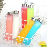 Vaso de Plástico Transparente Esmerilado con Cuerda, Botella Deportiva para Parejas, Termo para Agua, Jarra para Bebidas