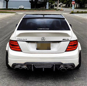 Diffuseur arrière en fibre de carbone véritable de style V pour Mercedes Benz C63 W205 <span class=keywords><strong>AMG</strong></span> - Product Image 3