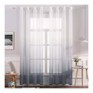 Innermor Rideau transparent décoratif en voile de couleur dégradée <span class=keywords><strong>avec</strong></span> <span class=keywords><strong>oeillets</strong></span> pour le salon - Product Image 1