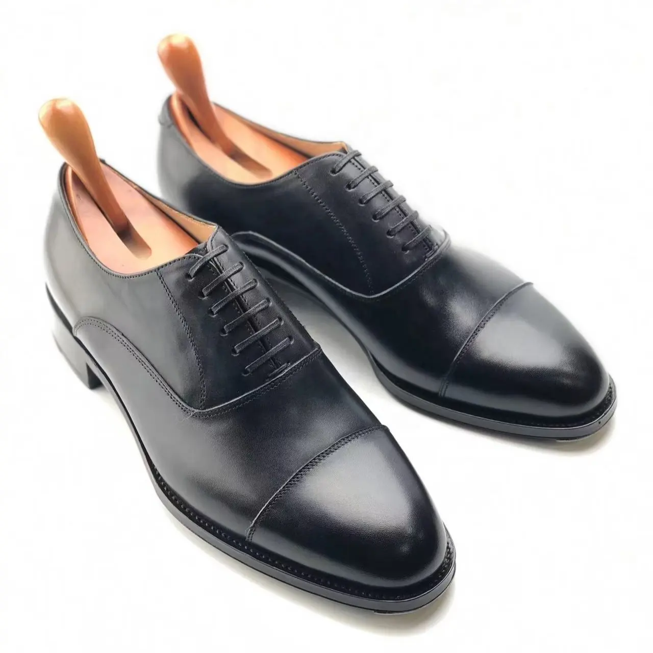Cie MOX46 Captoe Men's Business Formal Dress Shoes Handmade Leather Breathable Outsole Oxford Goodyear Welted Shoes