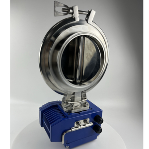 Válvula de Mariposa Sanitaria Premium de 6 Pulgadas, SS304 AISI316L, Seis Pétalos, Conexión Tri-Clamp, ON/OFF, EPDM, Alta Calidad para la Industria Alimentaria - Product Image 1