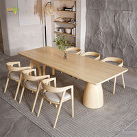 Table à manger rectangulaire assortie à 6 chaises maison Simple meubles créatifs personnalisés bureau Table en bois massif de pin