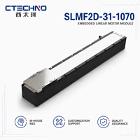CTECHNO SLMF2D-31-1070 Módulo de Motor Lineal Integrado de Carrera Larga, Plataforma de Posicionamiento de 2.5m/s, Recorrido de 1070mm
