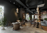 Desain Interior Toko Roti, Kue, dan Kopi, Perlengkapan Furnitur, Kustomisasi Ruangan Lengkap, Lemari Display Kaca, Dekorasi Kafe